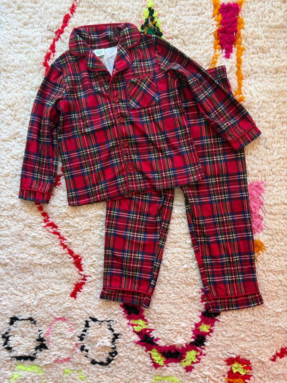 Little Me - Plaid Pajamas - 3T